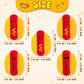 L1rabe Hot Dog Catnip Stuffed Toys - 5Pcs Fall Funny Hot Dog Cat Toys Indoor Yellow Interactive Pet Supplies, Kitten Chew Bite Tools Cat Lovers Gifts, Organic Eco-friendly Birthday Present for Kittens