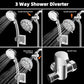 Hibbent Dog Sprayer Attachment Set for Pet Bathing and Dog Washing with 119 Inch Hose, Brass Shower Arm Diverter Valve, Handheld Shower Head, Bathroom Hose Sprayer Head Kit