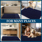 OLANLY Dog Door Mat Set 4-Piece 24x16, Absorbs Moisture and Dirt, Absorbent Non-Slip Washable Doormat, Quick Dry Chenille Mud Mat for Dogs, Entry Indoor Entryway Carpet for Inside Floor, Navy Blue