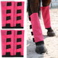 Premium 4-Pack Horse Fly Boots & Leggings Loose-Fit Fine Mesh with Stay-On Fasteners, Support Strips & Anti-Stomp Design Breathable Non-Slip Protection Leg Wrap (Large) Rose Pink