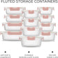 JoyJolt 24pc Borosilicate Glass Storage Containers with Lids | 12 Airtight/Freezer Safe Food Storage Containers for Pantry and Kitchen | Meal Prep Container for Lunch | Glass Tupperware Set