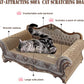 Sofa Shaped Scratching Couch,Thick Scratching Cardboard, Lounge Bed for Indoor Rest&Play, Sofa Scratcher Pad (23 "L X 12.2" W X 10.6 "H)