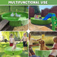 Furrybaby Dog Pool, Foldable Dog Pools for Large Dogs Portable Kiddie Pool Pet Doggie Wading Swimming PoolGreen 39''Indoor and Outdoor