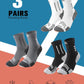 Compression Sport Running Socks: Athletic Crew Socks for Men Women Cycling Hiking Basketball Work,3 Pairs