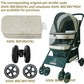 ROODO 4 Wheel Dog Cat Pet Stroller Best Lightweight Foldable Compact Portable Jogger All Terrain Travel Pet Gear Puppy Doggie Bunny Kitty Stroller for up to 30lbs Medium Small Dogs Cats(Light Khaki)