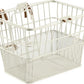 Retrospec Apollo Detachable Front Bike Basket Steel Half-Mesh with Integrated Detachable Hooks and Built-In Handle, Easy Assembly and Portability for Bicycles