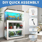 Fish Tank Stand White,3-tier Rack Shelf heavy duty Metal Frame Aquarium Stand 20 Gallon,Reptile Terrarium Stand for 30 Gallon Long Aquarium,Reptile Tank Stand,Breeder Tank Stand,31.5"*18"*34"