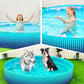 Jasonwell Foldable Dog Kiddie Pool - Hard Plastic Kids Paddling Pool Toddler Baby Swimming Pools for Backyard Collapsible Whelping Box Pet Doggie Cats Wading Pools Bathtub for Puppy Large Dogs