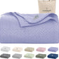 Herringbone Cotton Twin Blanket for Couch, Bed,Sofa, Home Decor, Soft, Lightweight, All-Season Bed Blanket, 68 x92, Lavender Blue