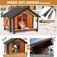 Outdoor Dog House Insulated Large Dog Kennel with Liner for Winter, Heated Dog House 100% Insulated & All-Around Iron Frame