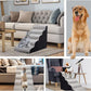 Dog Stairs&Steps for High Beds Up to 28'', 5-Step Dog Ramp for Small Medium Dogs with Washable Cover, Pet Steps for Cats to Get on Couch and Sofa, Durable Foam Ladders, 24.4" Tall, Grey