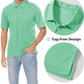 MAGCOMSEN Men's Polo Shirts 3 Buttons Casual Work T Shirts Quick Dry Short Sleeve Golf Shirt Pique Jersey Outdoor Performance