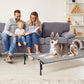 Veehoo Outdoor Elevated Dog Bed, Raised Dog Cot for Large Dogs, Cooling Washable Waterproof Pet Hammock Beds with Slope Headrest, Breathable Mesh and Sturdy Frame, Large, Black Silver, CWC2204