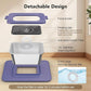 Decflow 10L Stainless Steel Dog Water Bowl, No Spill Anti-Splash Dog Bowls with XXL Silicone Mat, Spill-Proof Slow Feeder for Messy Drinkers, Heavy Duty Pet Bowls for Indoor/Outdoor Use Purple