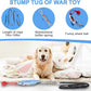 Dog Tree Tug of War Toy with Squeaky, Tethered Tug of War Outdoor Toy Self Play for Aggressive Chewers, Durable Bungee Cord with Chew Ball