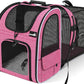 Pecute Cat Backpack Carrier, Expandable Cat Carrier Backpack with Breathable Mesh, Pet Carrier Backpack for Cats Small Dogs Puppies, Dog Backpack Carrier Great for Travel Hiking Camping Outdoor