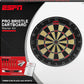ESPN Dart Board Includes 6 Steel Tip Darts, Bristle Dartboard with Radial Spider Wire and Staple Free Bullseye, Ideal Party Games for Adults
