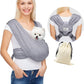 Dog Carriers for Small Dogs, Front Facing Small Dog Carrier, Hands Free Pet Carrier, Size Adjustable Cat Carriers, Reducing Back Pain, Safe Soft Cotton Cat Sling (Regular, Heather Gray)