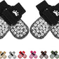 EXPAWLORER Anti Slip Dog Socks to Prevent Licking Paws, Shoes for Hot Pavement, Dog Booties for Small Medium Large Senior Dogs, Traction Control Boots & Paw Protectors for Hardwood Floors Black&Grey