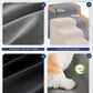 Beige Curved Dog Stairs Ramp for High Beds 28.7" H, 5-Step Dog Steps for Small Dogs and Cats, Pet Stairs for High Bed Climbing, Non-Slip Balanced Pet Step