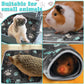 4 Pcs Waterproof Guinea Pig Blankets Washable Small Animal Fleece Bedding Absorbent Guinea Pig Cage Liners Reusable Pet Pee Pad Sleep Mat Pad Cover for Hamster Ferret (Cute Paw,24 x 16 Inch)