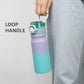 Insulated Water Bottle with Straw and Carry Loop,18 oz Stainless Steel Double Wall Vaccum Metal Water Flask with Leak-proof Lid,Oasis