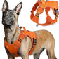 rabbitgoo Tactical Dog Harness for Large Dogs, No Pull Military Service Vest with Handle & Molle, Easy Control for Training Walking, Adjustable Reflective Straps, Orange, L