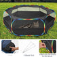 Pawaboo Small Animals Playpen, Waterproof Small Pet Cage Tent with Zippered Cover, Portable Outdoor Yard Fence with 3 Metal Rod for Chick/Kitten/Puppy/Guinea Pig/Rabbits/Hamster, Black + Rainbow