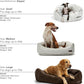 Jax & Bones Dog Napper - Luna Grey Machine Washable Bed for Dogs - Extra Heavy Duty Bolstered Sides - Small Grey Dog Mat | 24 x 21 Inches