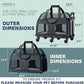 Katziela Pet Carrier - Airline Approved Dog Carrier - TSA Approved Pet Carrier for Small Dogs and Cats - Soft FAA Travel Airplane Dog Carrier Luggage (Black/Blue)