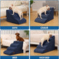 5-Step Dog Stairs and Ramp for High Bed, Non-Slip Sturdy Pet Steps for Small Dogs and Cats,22.2" H,Blue