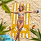 JML Personalized Beach Towel with Name, Custom Cabana Stripe Beach Towel, Customized Microfiber Pool Towel, Quick Dry & Absorbent Swim Towel for Adult,Mother's Day, Birthday, Summer Holiday,Vacation
