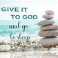 Scripture Wall Art Bible Verse Christian Gifts Canvas Give It To God Go To Sleep Wall Decor Inspirational Quote Prints Painting Religious Pictures Artwork for Bathroom Kitchen Living Dining 24"x16"