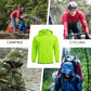 COOFANDY Men's Packable Rain Jacket Lightweight Waterproof Raincoat with Hood Travel Hiking Golf Windbreaker