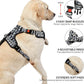 NESTROAD No Pull Dog Harness,Adjustable Oxford Dog Vest Harness with Leash,Reflective No-Choke Pet Harness with Easy Control Soft Handle for Medium Dogs(Medium,Vintage Blue)