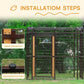 Large Bird Cage for Parakeets Outdoor Bird Aviary Parrot Cage with Perch, Walk-in Heavy Duty Birdcage for Macaws Canaries Parrots Budgie Lovebirds, Brown