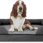 The Dog’s Bed, Large Grey Plush (no Logo), Memory Foam, Pain Relief: Arthritis, Hip & Elbow Dysplasia, Post Surgery, Lameness, Supportive, Calming, Waterproof Washable Cover, Veterinary Approved