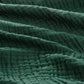 Carriediosa 100% Cotton Muslin Throw Blanket 50" X 70" Throw XL Size，4-Layers Summer Gauze Throws for Bed Couch，Soft Lightweight Breathable Linen Blankets Bedspread for Adults All Season，Dark Green