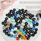 FUTUREPLUSX 1LB Black Flat Glass Marbles, Glass Pebbles Vase Filler, Dark Beads Fishbowl Decorative Gem for Table Scatter Home Decor