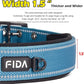 Fida Heavy Duty Dog Collar 1.5” Width, Ultra Soft Neoprene Padded, Adjustable Reflective Nylon Pet Collar with Two Metal Pin Belt Buckle for Extra-Large Breeds (XL, Blue)