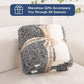 NEXHOME PRO Stripe Cozy Blanket Twin, Knit Fuzzy Throw Blanket for Couch Bed Sofa Picnic, Ultra Soft Blankets for Women Gifts Black 60 x 80 inches