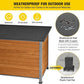 Aivituvin Dog House Outdoor & Indoor Wooden Dog Kennel for Winter with Raised Feet Weatherproof for Small & Medium & Large Dogs,Unique All-Around Iron Frame…