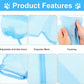 Patelai 5 Pcs Cat Bathing Bag Set Cat Grooming Bag Adjustable Pet Shower Net Muzzles Nail Clipper Tick Remover Tool Massage Brush(Blue)