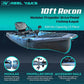 Recon Modular Fishing Kayak - 10ft Lightweight, Sit On Top Kayak for Adults & Youth - Stable & Portable, Ideal Space-Saving Design - 400 lbs Capacity