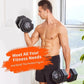 Adjustable Dumbbell Set 25/55/90LBS,10 in 1 Free Weights Dumbbell with Anti-Slip Texture Handle,1 Sec Speed Adjustment Men/Women Gym and Home Strength Training Equipment.