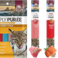 Lickable Cat Treats Exotic Fish Variety Pack 12ct - Ahi Tuna, Wild Pink Salmon, Red Snapper - Puree Bisque
