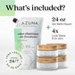 Azuna Air Freshener & Odor Eliminator for Strong Odor | 4 Room Kit Includes (4) 8 oz. Empty Luxe Glass Jars & 24oz Gel | Refill with Tea Tree Essential Oil | Natural Scent | Last 60-90 Days