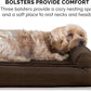 Furhaven Cooling Gel Dog Bed for Large Dogs w/ Removable Bolsters & Washable Cover, For Dogs Up to 125 lbs - Plush & Suede Sofa - Espresso, Jumbo Plus/XXL
