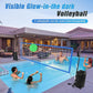 Pool Volleyball Net, Heavy-duty Pool Volleyball Set with 2 Pool Volleyballs, Stabilizing Pool Volleyball Net Holder with Two 25L Dual Water Bags Support - Pool Games for Adults and Family Needs