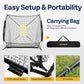 VIVOHOME Baseball Softball Hitting Net with Large Ball Collection System, 7 x 7 ft Baseball Batting Pitching Net with Tee, 2 Strike Zone, Carry Bag